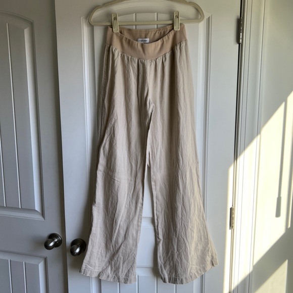 Calvin Klein Pants - Calvin Klein Wide-Leg Linen Pants